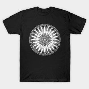 Mandala (white on black) T-Shirt